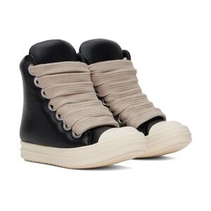 RICK OWENS Black Porterville Jumbo Laced Padded Sneakers